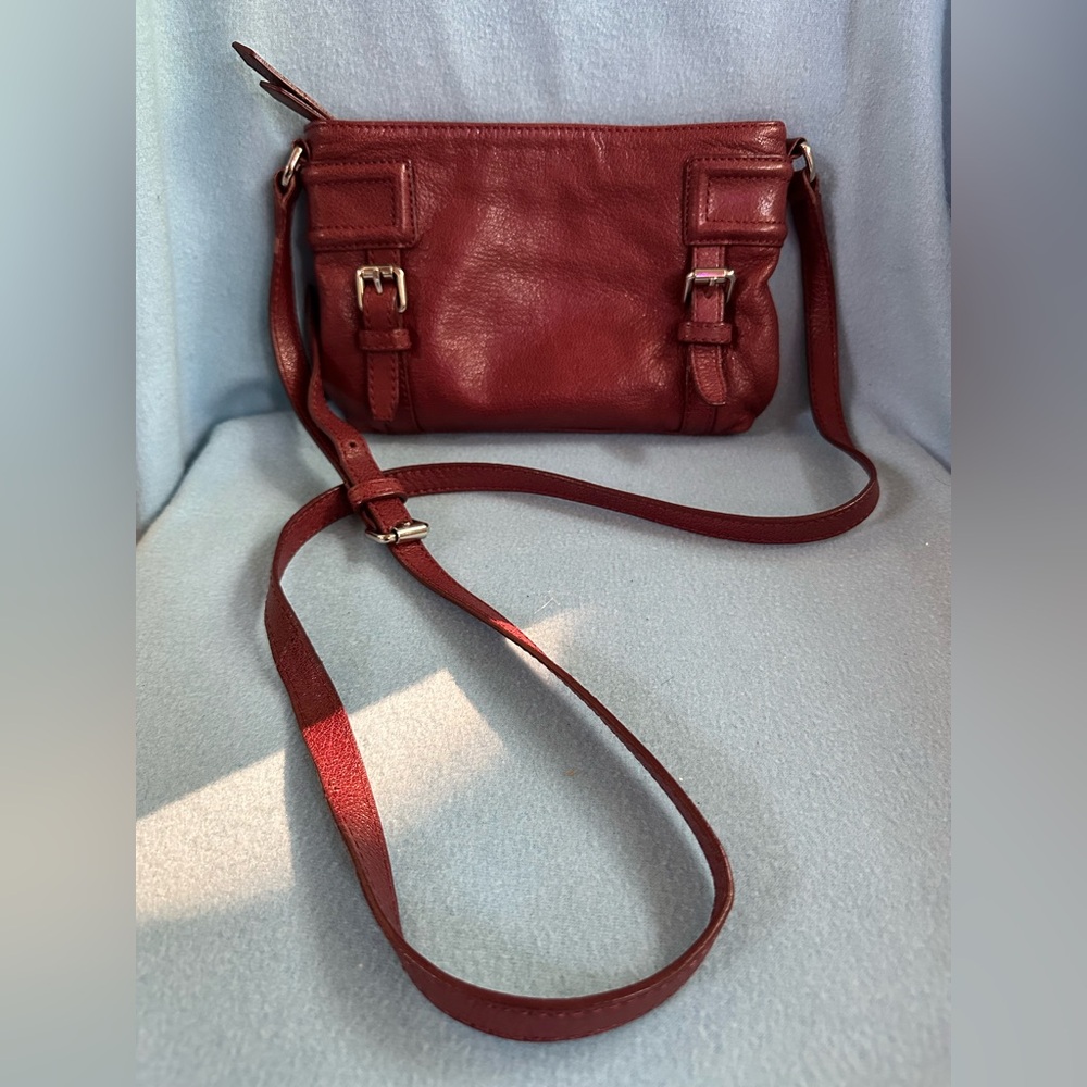 Cole Haan Oxblood Leather Crossbody Bag